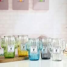1pc Fashionable Cactus Shaped Glass Vase For Home Decoration - Yellow - View 7