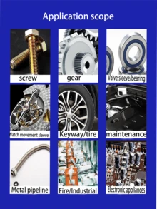 2pcs Loctite 640 & 340 High Strength Heat & Temperature Resistant Threadlocker Sealant, Green And Clear To Light Yellow Liquid Combination - Red - View 5