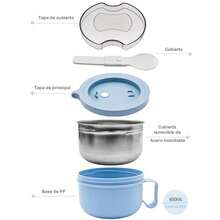 Lonchera Termo Termica Bowl Sopa Cereal Taza Pozolero Caldos - Azul - Ver 6