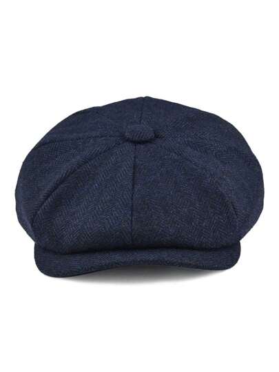 1pc Men Newsboy Cap Peaky Bakerboy Hat Classic Herringbone Tweed Wool Flat Cap Gatsby Ivy Irish Driving Hat