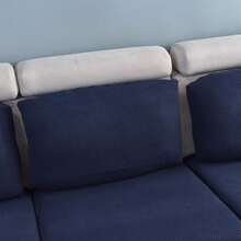 Funda De Sofá Elástica De Color Sólido, Diseño Moderno Y Simple, Adecuada Para Decoración Del Hogar Y Sala De Estar, 1 Ud. - Azul Marino - Ver 5