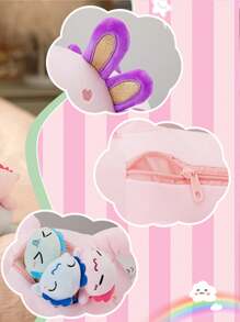 1pc Pink Salamander Plush Toy For Parent-Child Interaction, Plus 3 Cute And Soft Stuffed Animal Plush Toys And Dolls, Ideal New Year Gift - Pink - View 10