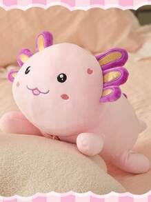 1pc Pink Salamander Plush Toy For Parent-Child Interaction, Plus 3 Cute And Soft Stuffed Animal Plush Toys And Dolls, Ideal New Year Gift - Pink - View 7