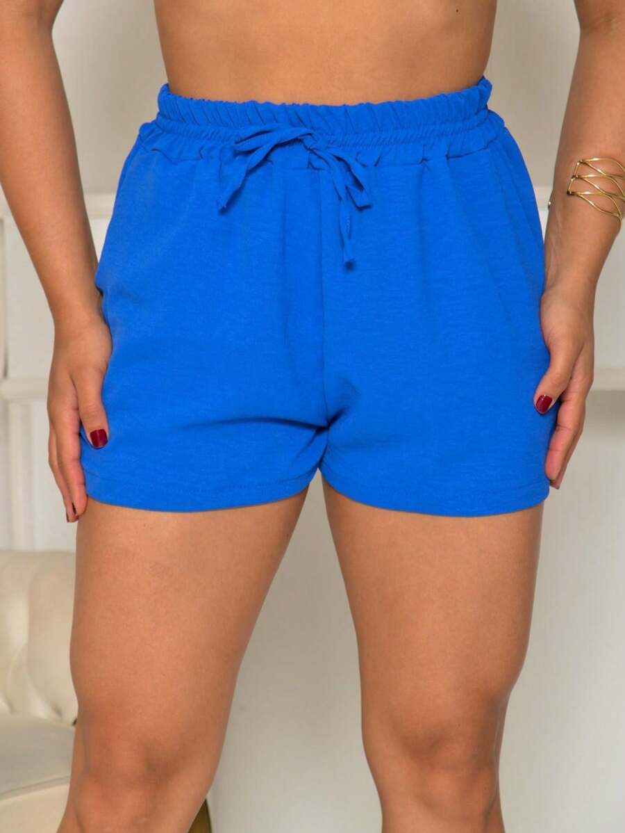 Women Shorts - 藍色 - 查看 1