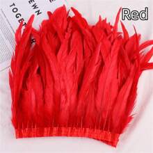 (50/100/150/200cm) 雞尾羽毛裝飾修邊/服飾配件,diy裝飾 - 米色 - 查看 5