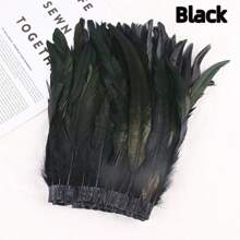 (50/100/150/200cm) 雞尾羽毛裝飾修邊/服飾配件,diy裝飾 - 米色 - 查看 4