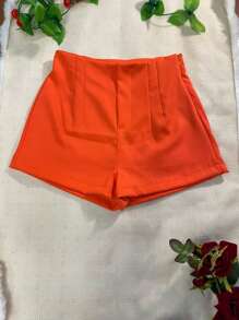 Women Shorts - Orange - View 1