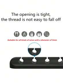 7/5/3 Slots Cable Clips - Cord Organizer, Cable Management, Cable Organizer Clips Cord Holder, Cable Organizer Cord Holder For Desk, Charging Cable Holder Cord Clips, Nightstand Cord Organizer Cable Management Wire Clip,Self Adhesive Cable Management For USB Cable/Power Cord/Wire, Car And Desk, Home And Office, Charging Accessory Cables, Mouse Cable, PC- Rubber Adhesive Cord Hooks Fit Home, Cubicle, Car, Desk Accessories