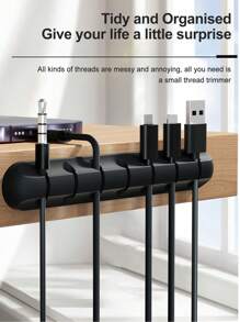 7/5/3 Slots Cable Clips - Cord Organizer, Cable Management, Cable Organizer Clips Cord Holder, Cable Organizer Cord Holder For Desk, Charging Cable Holder Cord Clips, Nightstand Cord Organizer Cable Management Wire Clip,Self Adhesive Cable Management For USB Cable/Power Cord/Wire, Car And Desk, Home And Office, Charging Accessory Cables, Mouse Cable, PC- Rubber Adhesive Cord Hooks Fit Home, Cubicle, Car, Desk Accessories