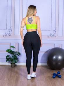 Women Sports Bras - Lime Green - View 7