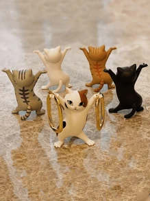 5 Lifting Cat Dancing Cat Hand Ornaments Animated Cat Fashion Toys Enchanting Cat Twist Cake Ornaments - Multicolor - View 6