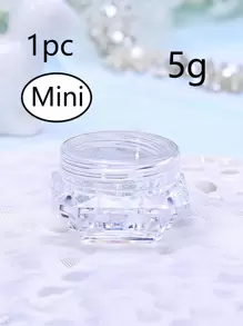 5g Acrylic Multicolor Cream Lotion Cosmetic Sample Bottle With Small Bottle, Travel Portable Cosmetic Container For Students, Business Trips - Clear - View 1