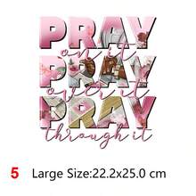 1 件卡通蝴蝶花字母印花熨燙貼紙熱轉印貼紙適用於 Diy 服裝連帽衫 T 卹牛仔褲包 - 11 - 查看 5