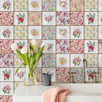 北歐風格的家居磁磚,自粘正方形磚塊壁貼,適用於廚房、浴室、臥室、客廳、餐廳,防水、防油、防潮,裝飾磁磚貼紙,牆面、地板裝飾貼紙,家居裝飾必備