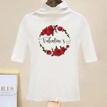 1pc Xoxo Heart Couple's Clothing Personalized Customized Pattern Heat Transfer Sticker For Cartoon, Animal And Text Design, Water Resistant, Suitable For Household Ironing - C3 - View 4