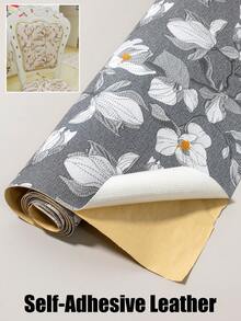 自粘人造皮革印花裝飾,適用於手袋和行李,深灰色 - 深灰色 - 查看 3