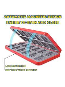 幾何圖案遊戲卡收納盒（帶4個搖杆帽）,適用於switch/switch Oled/switch Lite - 彩色 - 查看 5