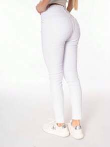 Jeans Skinny Mezclilla Blanco - Blanco - Ver 4
