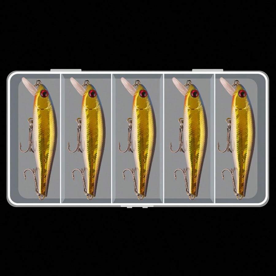 1盒5入魚餌,多色仿鳥矶硬餌,適用於淡水和海釣 - 彩色 - 查看 1