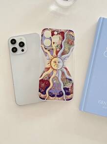 卡通太阳图案透明手机壳，兼容 11、 13 和 Galaxy A52 - 彩色 - 查看 7