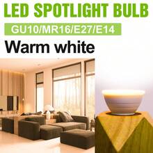 QNBDG 220v Led射燈燈泡gu10筒燈嵌燈燈泡e27 / E26室內gu5.3護眼節能射燈mr16玉米燈蠟燭e14辦公室廚房客廳臥室書房浴室家居裝飾照明smd2835暖白5w 6led - 5W(Warm white) - 查看 3