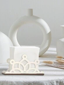 1個木製拼接紙巾盒,適用於旅館餐廳 - A - 查看 1