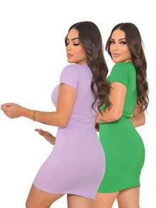 Women Dresses - Màu xanh Bạc hà - Xem 2