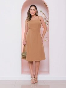 Women Dresses - 米色 - 查看 1