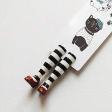 1 件 3D 高跟鞋书签 18*5 厘米腿手工书签书本爱好者办公室学校用品文具 - 黑與白 - 查看 1