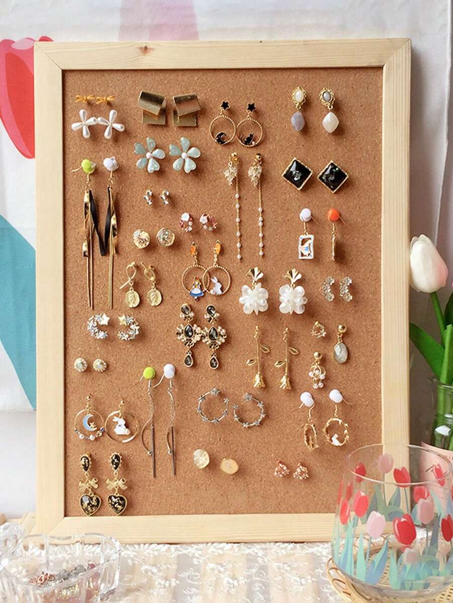 1入組牆面裝飾備忘板,願景板,展覽牆,羊毛氈照片牆,黏貼和裝飾牆板 - 卡其色 - 查看 1