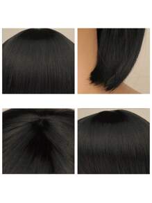 Parrucche sintetiche corte a caschetto per donne e ragazze, colori nero naturale, marrone chiaro e marrone scuro, resistenti al calore