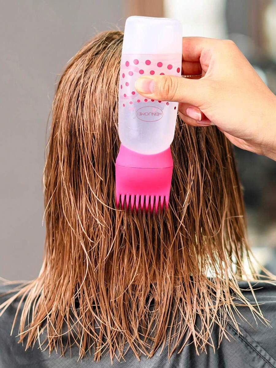 Shampoo Bottle, Dry Cleaning Bottle, Hair Dye And Hair Care Bottle, Transparent Rinse Graduated Bottle, Squeeze Hair Care Tool 1 Pack