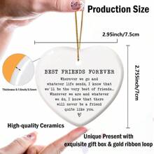 1份最棒的朋友禮物,友誼禮物,適用於最好的朋友、女性、男性、女性、姐妹、摯友的生日禮物 - 白色 - 查看 2
