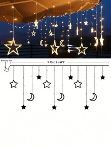 LED Curtain Light 3Mx1.5M 2 Light Modes String Light, Outdoor Waterfall Lights, Bedroom Decoration, Party, Christmas, Waterfall Lights, Christmas Lights Outdoor Decoration With Remote Control, Waterproof, Fairy Lights For Eaves, Decorative For Party, Christmas(Warm White)