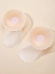 2pcs Reusable Liquid Nipple Covers, Washable Nude Nipple Pasties - Apricot - View 2