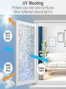 窗戶隱私膜彩虹窗貼彩色貼紙 3d裝飾窗戶蓋,靜電力隔熱隔紫外線防曬可拆卸無粘貼玻璃門窗貼紙 - 白色 - 查看 5