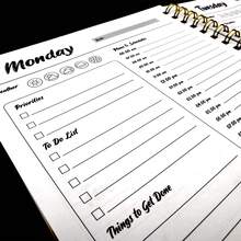 Weekly Planner Notebook To Do List Notebook Undated 7 Days Planner For Work Hourly Schedule Appointment Book With Meal Plan, Expense Tracker, Priorities, Water Intake,Budget Planner,Daily Planner - Blue - View 5