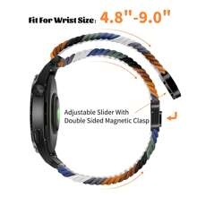 Dây đeo từ tính 20mm/22mm Tương thích với Samsung Galaxy Watch 6 4 Classic/5 Pro/Active 2/S3 Vòng đeo tay bện nylon Huawei Watch GT2 3 4 Band, Star - màu ánh sao - Xem 4