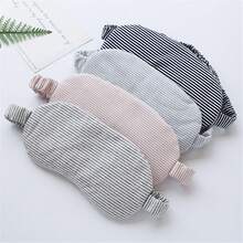 1pc Simple Stripe Design Ice Pack Eye Mask For Eye Protection - Black - View 4