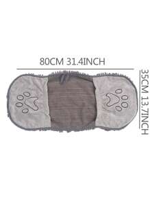 Absorbent Chenille Pet Bath Towel - Grey - View 3