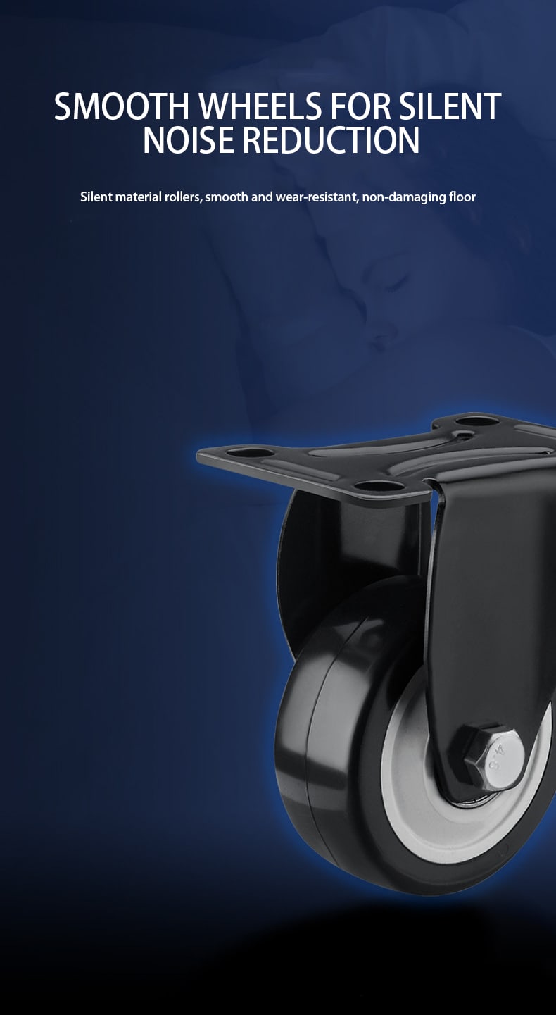 1.5Inch Silent Swivel Caster Wheel For Home Furniture, Coffee Table
