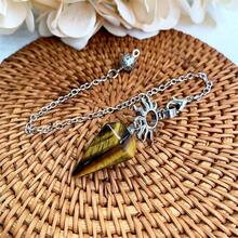 1 件天然水晶脈輪六角金字塔擺；治愈水晶；時尚,適合日常冥想、瑜珈使用；饋贈親朋好友的優先選擇 - 彩色 - 查看 4