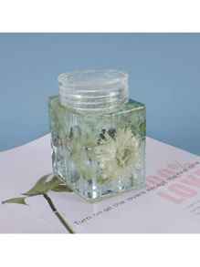 1pc Silicone Bottle Container Storage Jar With Lid & Mold For Storage Measurements - White - View 3