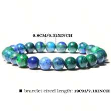 1 stuk 8 mm Prachtig Veel kleurig Steen Helende kristal Stretch Kraal Armbanden Voor mannen en vrouwen Casual Juwelen Feest