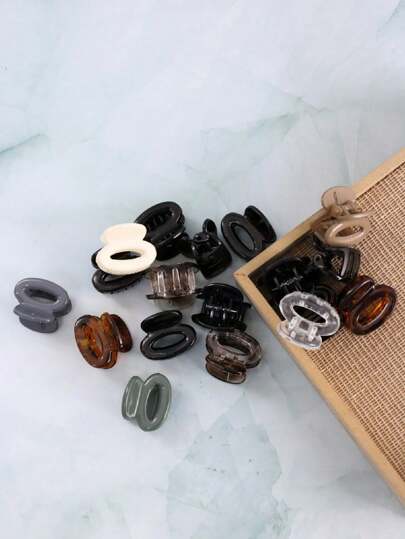 18 MINI PINZAS PARA EL CABELLO / GARRA PARA EL CABELLO DE 2,5 CM DE LARGO DE DIFERENTES COLORES