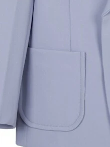 4pcs Young Boy Gentleman Suit Set: Blazer, Double-Breasted Vest, Pants, Tie - Blue - View 9