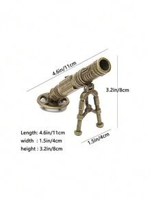 1pc Miniature Mortar Cannon Toy With Launching Function, Desk Decoration And Collectible Stress Relief Toy - Multicolor - View 2
