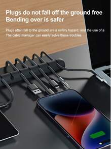 7/5/3 Slots Cable Clips - Cord Organizer, Cable Management, Cable Organizer Clips Cord Holder, Cable Organizer Cord Holder For Desk, Charging Cable Holder Cord Clips, Nightstand Cord Organizer Cable Management Wire Clip,Self Adhesive Cable Management For USB Cable/Power Cord/Wire, Car And Desk, Home And Office, Charging Accessory Cables, Mouse Cable, PC- Rubber Adhesive Cord Hooks Fit Home, Cubicle, Car, Desk Accessories