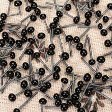 150入組/套針貼式黑豆娃娃眼睛diy配件（多種尺寸） - 黑色 - 查看 4