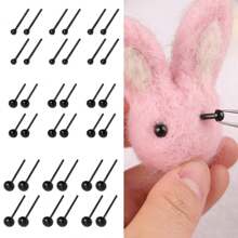 150入組/套針貼式黑豆娃娃眼睛diy配件（多種尺寸） - 黑色 - 查看 1